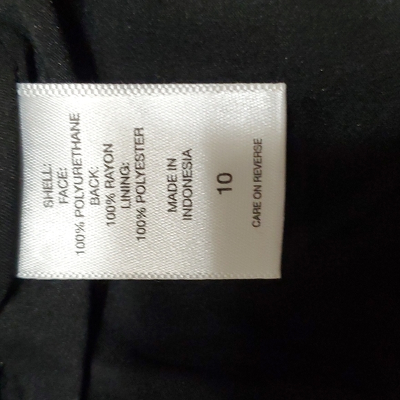 NEW YORK & COMPANY Pencil Leather Skirt 10 black - Picture 6 of 8